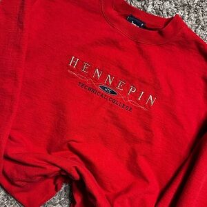 Henne Red Crewneck Sweatshirt